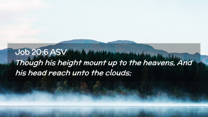 Picture 02 - Job 20:6 ASV Desktop Wallpaper - Though his height mount up to the heavens, And - Desktop Bible Verse Wallpaper