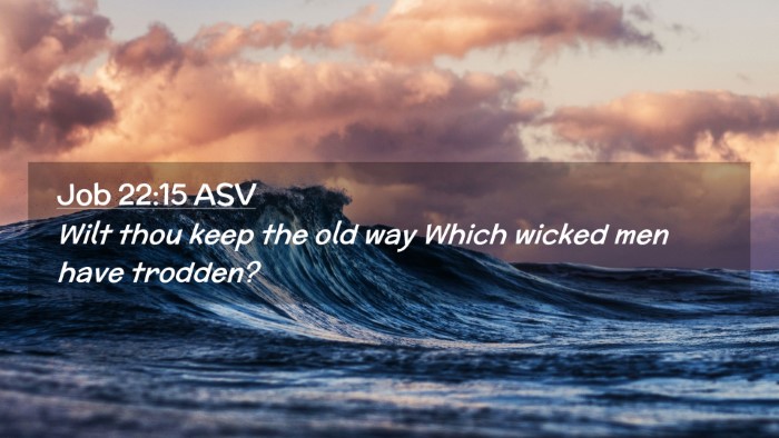 Picture 02 - Job 22:15 ASV Desktop Wallpaper - Wilt thou keep the old way Which wicked men have - Desktop Bible Verse Wallpaper