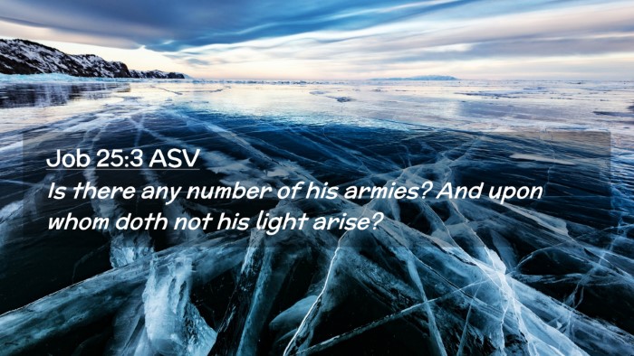 Picture 02 - Job 25:3 ASV Desktop Wallpaper - Is there any number of his armies? And upon whom - Desktop Bible Verse Wallpaper