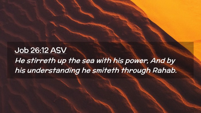 Picture 02 - Job 26:12 ASV Desktop Wallpaper - He stirreth up the sea with his power, And by his - Desktop Bible Verse Wallpaper