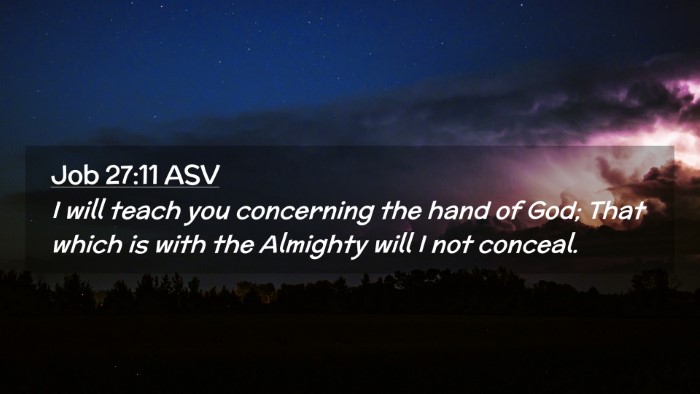Picture 02 - Job 27:11 ASV Desktop Wallpaper - I will teach you concerning the hand of God; That - Desktop Bible Verse Wallpaper
