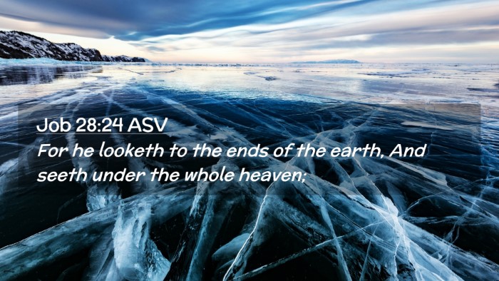 Picture 02 - Job 28:24 ASV Desktop Wallpaper - For he looketh to the ends of the earth, And - Desktop Bible Verse Wallpaper