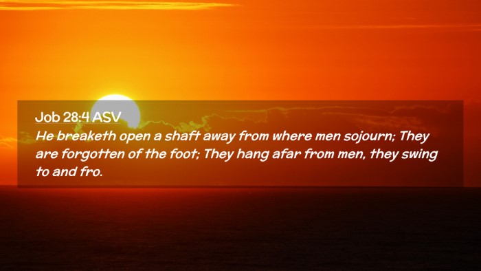 Picture 02 - Job 28:4 ASV Desktop Wallpaper - He breaketh open a shaft away from where men - Desktop Bible Verse Wallpaper
