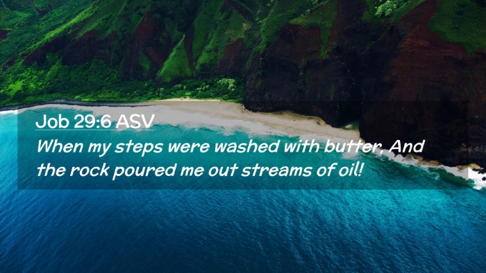 Picture 02 - Job 29:6 ASV Desktop Wallpaper - When my steps were washed with butter, And the - Desktop Bible Verse Wallpaper