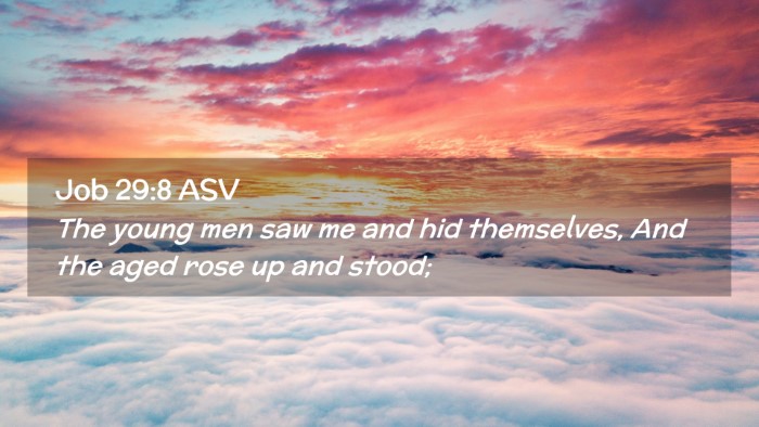 Picture 02 - Job 29:8 ASV Desktop Wallpaper - The young men saw me and hid themselves, And the - Desktop Bible Verse Wallpaper