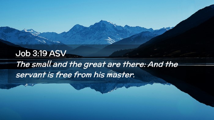 Picture 02 - Job 3:19 ASV Desktop Wallpaper - The small and the great are there: And the - Desktop Bible Verse Wallpaper