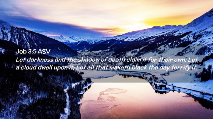Picture 02 - Job 3:5 ASV Desktop Wallpaper - Let darkness and the shadow of death claim it for - Desktop Bible Verse Wallpaper