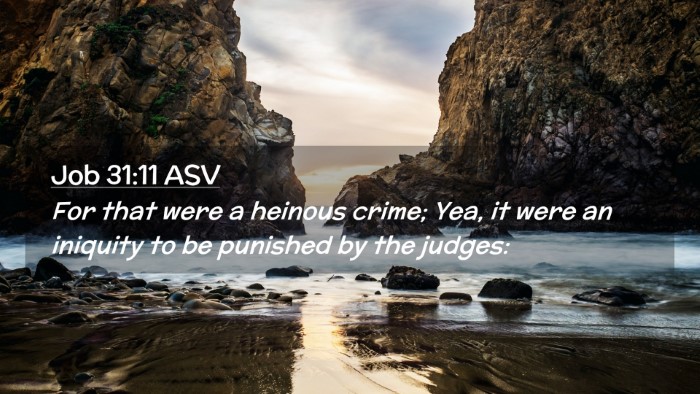 Picture 02 - Job 31:11 ASV Desktop Wallpaper - For that were a heinous crime; Yea, it were an - Desktop Bible Verse Wallpaper