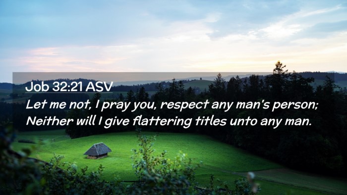 Picture 02 - Job 32:21 ASV Desktop Wallpaper - Let me not, I pray you, respect any man's person; - Desktop Bible Verse Wallpaper