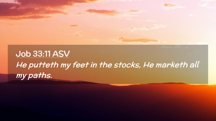 Picture 02 - Job 33:11 ASV Desktop Wallpaper - He putteth my feet in the stocks, He marketh all - Desktop Bible Verse Wallpaper