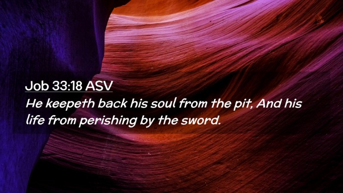 Picture 02 - Job 33:18 ASV Desktop Wallpaper - He keepeth back his soul from the pit, And his - Desktop Bible Verse Wallpaper