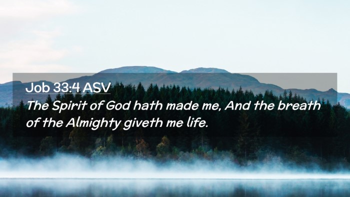 Picture 02 - Job 33:4 ASV Desktop Wallpaper - The Spirit of God hath made me, And the breath of - Desktop Bible Verse Wallpaper