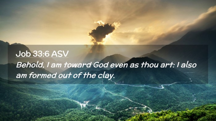Picture 02 - Job 33:6 ASV Desktop Wallpaper - Behold, I am toward God even as thou art: I also - Desktop Bible Verse Wallpaper