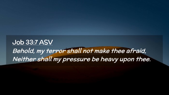 Picture 02 - Job 33:7 ASV Desktop Wallpaper - Behold, my terror shall not make thee afraid, - Desktop Bible Verse Wallpaper