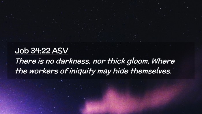 Picture 02 - Job 34:22 ASV Desktop Wallpaper - There is no darkness, nor thick gloom, Where the - Desktop Bible Verse Wallpaper
