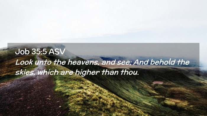 Picture 02 - Job 35:5 ASV Desktop Wallpaper - Look unto the heavens, and see; And behold the - Desktop Bible Verse Wallpaper