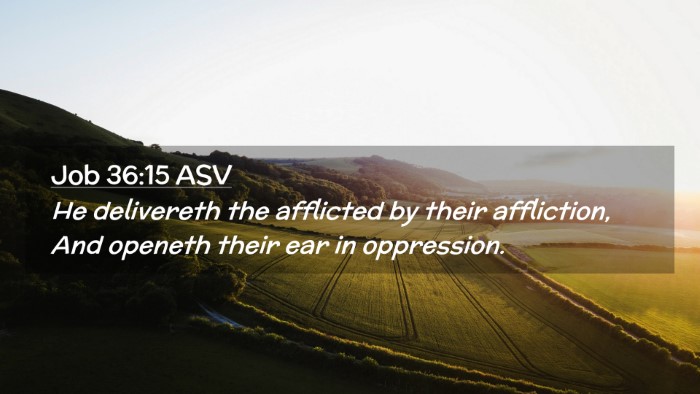 Picture 02 - Job 36:15 ASV Desktop Wallpaper - He delivereth the afflicted by their affliction, - Desktop Bible Verse Wallpaper