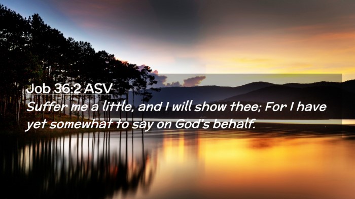 Picture 02 - Job 36:2 ASV Desktop Wallpaper - Suffer me a little, and I will show thee; For I - Desktop Bible Verse Wallpaper
