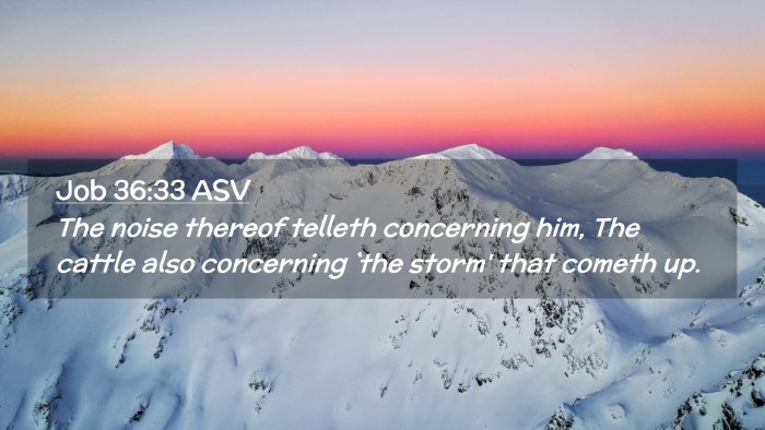 Picture 02 - Job 36:33 ASV Desktop Wallpaper - The noise thereof telleth concerning him, The - Desktop Bible Verse Wallpaper