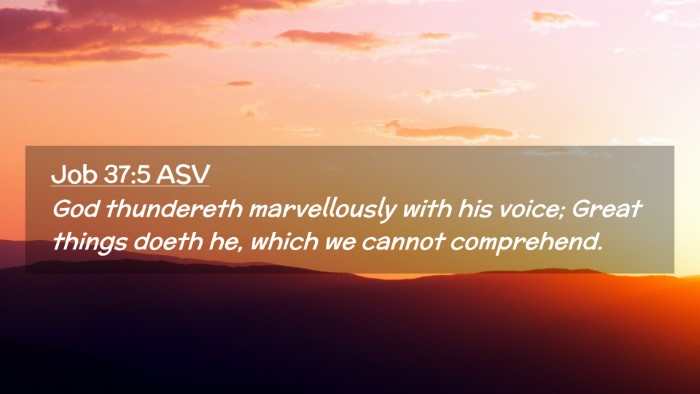 Picture 02 - Job 37:5 ASV Desktop Wallpaper - God thundereth marvellously with his voice; Great - Desktop Bible Verse Wallpaper