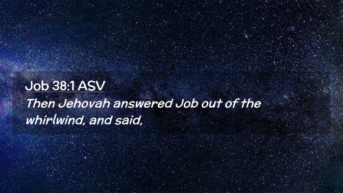 Picture 02 - Job 38:1 ASV Desktop Wallpaper - Then Jehovah answered Job out of the whirlwind, - Desktop Bible Verse Wallpaper
