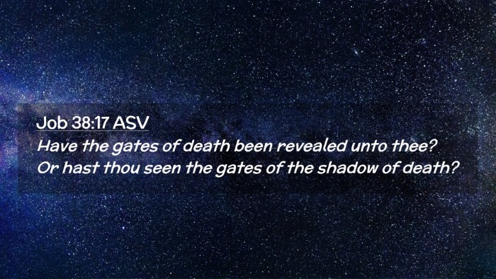 Picture 02 - Job 38:17 ASV Desktop Wallpaper - Have the gates of death been revealed unto thee? - Desktop Bible Verse Wallpaper
