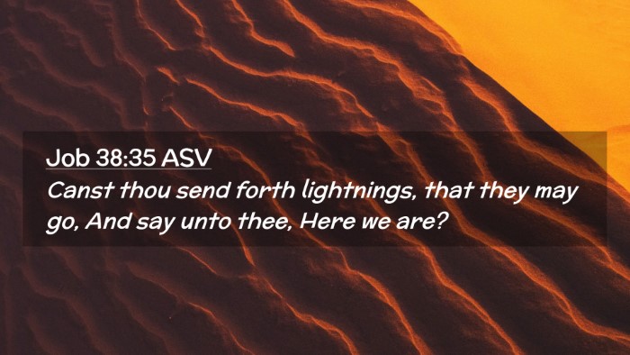 Picture 02 - Job 38:35 ASV Desktop Wallpaper - Canst thou send forth lightnings, that they may - Desktop Bible Verse Wallpaper