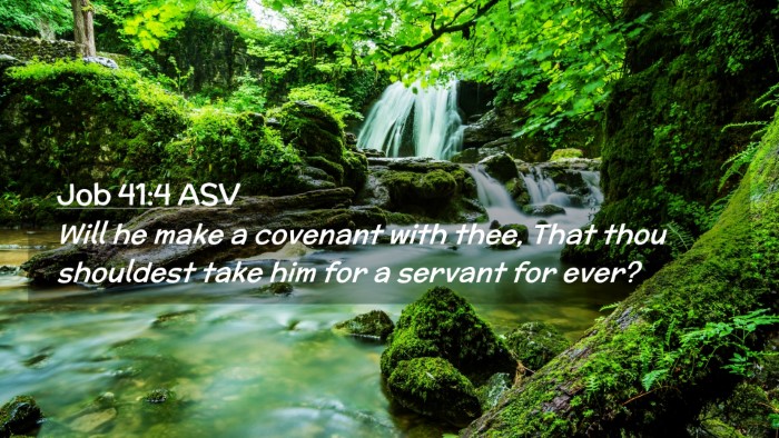Picture 02 - Job 41:4 ASV Desktop Wallpaper - Will he make a covenant with thee, That thou - Desktop Bible Verse Wallpaper