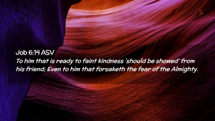 Picture 02 - Job 6:14 ASV Desktop Wallpaper - To him that is ready to faint kindness `should be - Desktop Bible Verse Wallpaper
