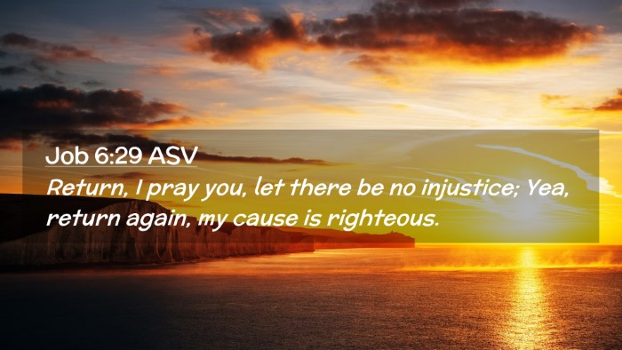 Picture 02 - Job 6:29 ASV Desktop Wallpaper - Return, I pray you, let there be no injustice; - Desktop Bible Verse Wallpaper