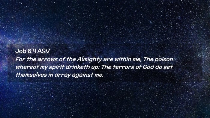 Picture 02 - Job 6:4 ASV Desktop Wallpaper - For the arrows of the Almighty are within me, The - Desktop Bible Verse Wallpaper