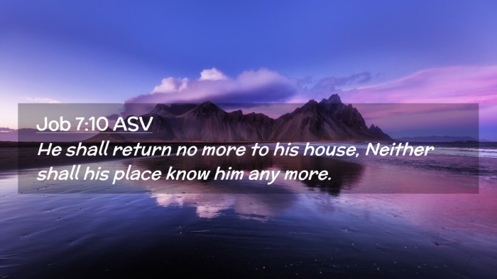 Picture 02 - Job 7:10 ASV Desktop Wallpaper - He shall return no more to his house, Neither - Desktop Bible Verse Wallpaper