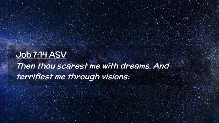 Picture 02 - Job 7:14 ASV Desktop Wallpaper - Then thou scarest me with dreams, And terrifiest - Desktop Bible Verse Wallpaper