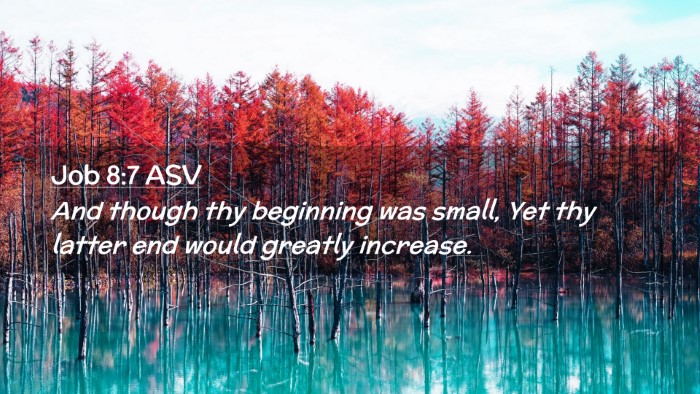 Picture 02 - Job 8:7 ASV Desktop Wallpaper - And though thy beginning was small, Yet thy - Desktop Bible Verse Wallpaper