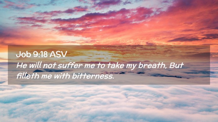 Picture 02 - Job 9:18 ASV Desktop Wallpaper - He will not suffer me to take my breath, But - Desktop Bible Verse Wallpaper