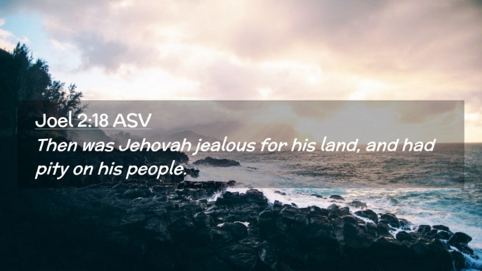 Picture 02 - Joel 2:18 ASV Desktop Wallpaper - Then was Jehovah jealous for his land, and had - Desktop Bible Verse Wallpaper