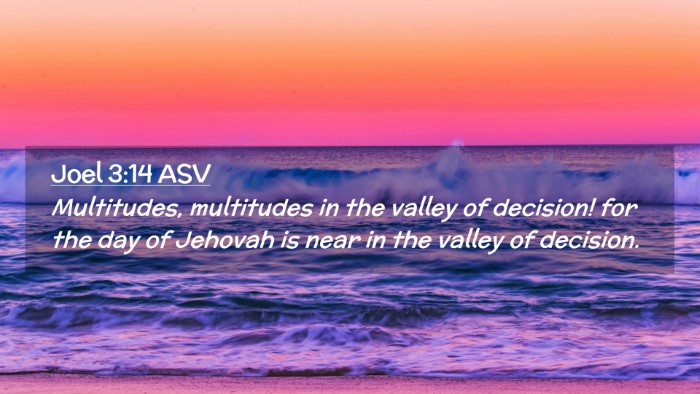 Picture 02 - Joel 3:14 ASV Desktop Wallpaper - Multitudes, multitudes in the valley of decision! - Desktop Bible Verse Wallpaper