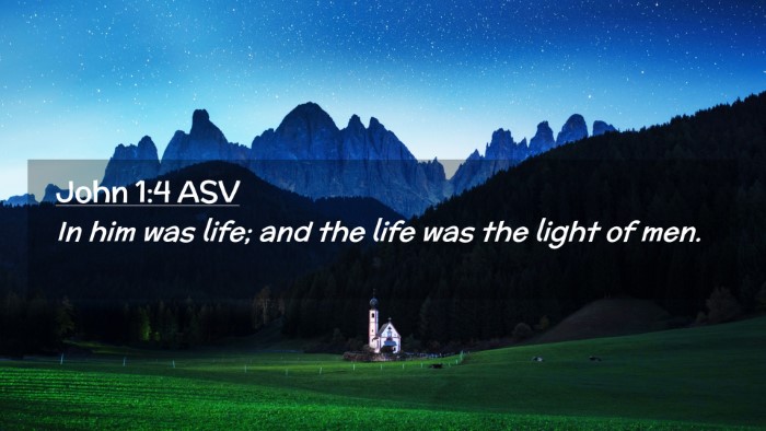 Picture 02 - John 1:4 ASV Desktop Wallpaper - In him was life; and the life was the light of - Desktop Bible Verse Wallpaper
