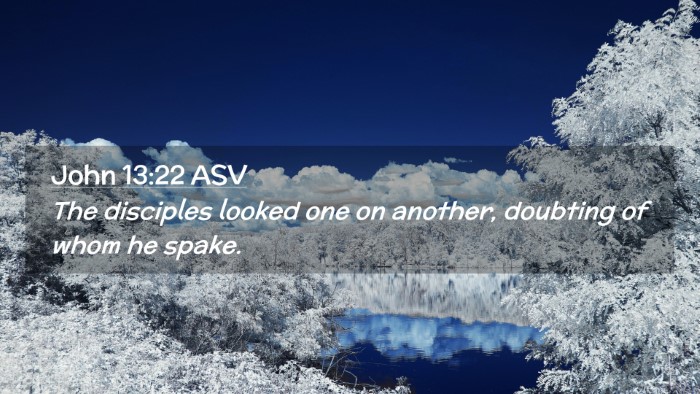 Picture 02 - John 13:22 ASV Desktop Wallpaper - The disciples looked one on another, doubting of - Desktop Bible Verse Wallpaper