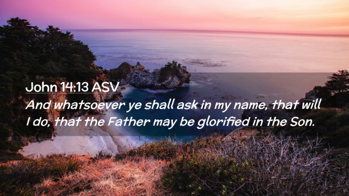Picture 02 - John 14:13 ASV Desktop Wallpaper - And whatsoever ye shall ask in my name, that will - Desktop Bible Verse Wallpaper