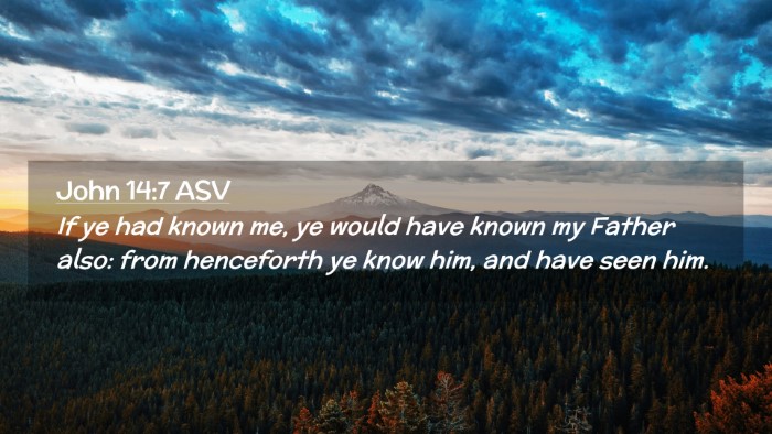 Picture 02 - John 14:7 ASV Desktop Wallpaper - If ye had known me, ye would have known my Father - Desktop Bible Verse Wallpaper
