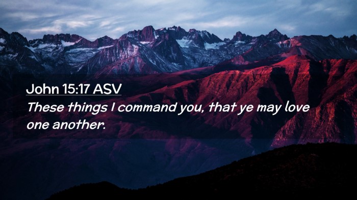 Picture 02 - John 15:17 ASV Desktop Wallpaper - These things I command you, that ye may love one - Desktop Bible Verse Wallpaper