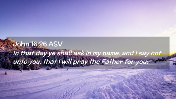 Picture 02 - John 16:26 ASV Desktop Wallpaper - In that day ye shall ask in my name: and I say - Desktop Bible Verse Wallpaper