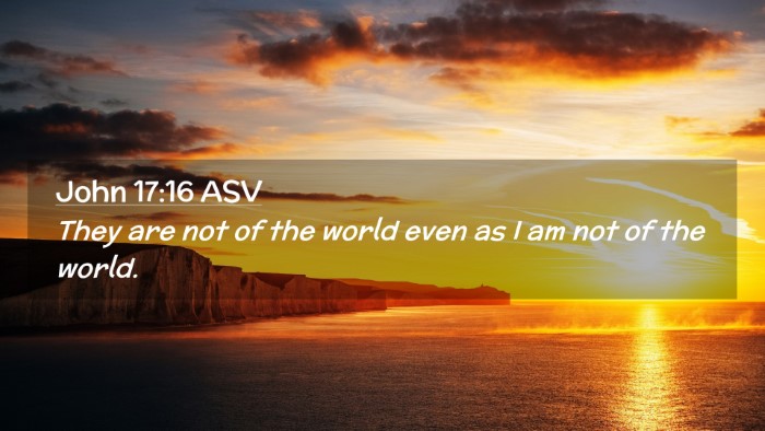 Picture 02 - John 17:16 ASV Desktop Wallpaper - They are not of the world even as I am not of the - Desktop Bible Verse Wallpaper