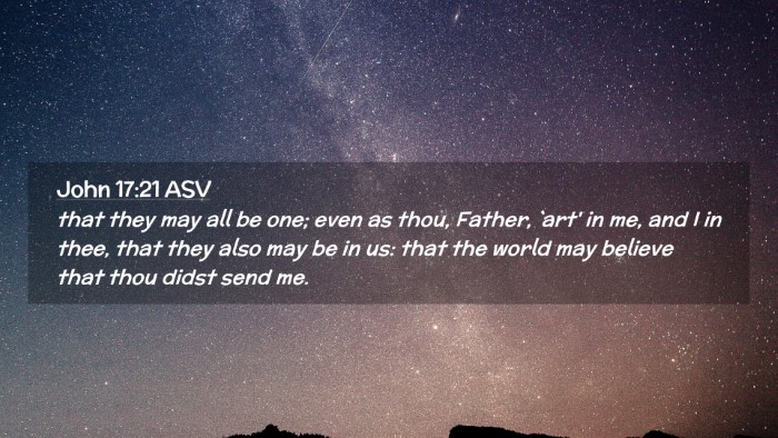 Picture 02 - John 17:21 ASV Desktop Wallpaper - that they may all be one; even as thou, Father, - Desktop Bible Verse Wallpaper