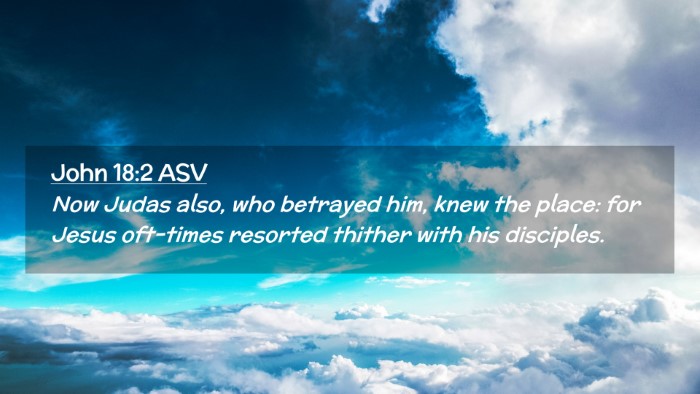 Picture 02 - John 18:2 ASV Desktop Wallpaper - Now Judas also, who betrayed him, knew the place: - Desktop Bible Verse Wallpaper