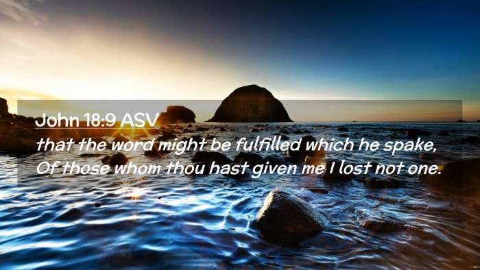Picture 02 - John 18:9 ASV Desktop Wallpaper - that the word might be fulfilled which he spake, - Desktop Bible Verse Wallpaper
