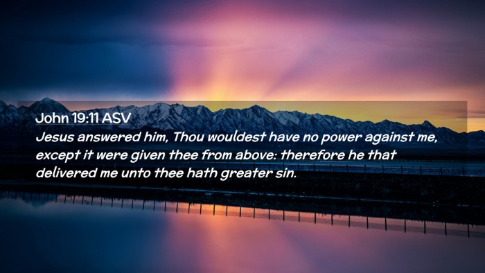 Picture 02 - John 19:11 ASV Desktop Wallpaper - Jesus answered him, Thou wouldest have no power - Desktop Bible Verse Wallpaper