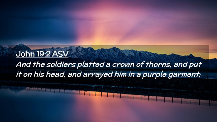 Picture 02 - John 19:2 ASV Desktop Wallpaper - And the soldiers platted a crown of thorns, and - Desktop Bible Verse Wallpaper