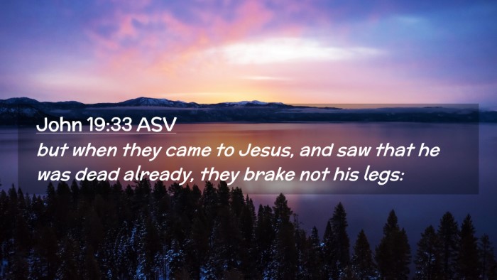 Picture 02 - John 19:33 ASV Desktop Wallpaper - but when they came to Jesus, and saw that he was - Desktop Bible Verse Wallpaper